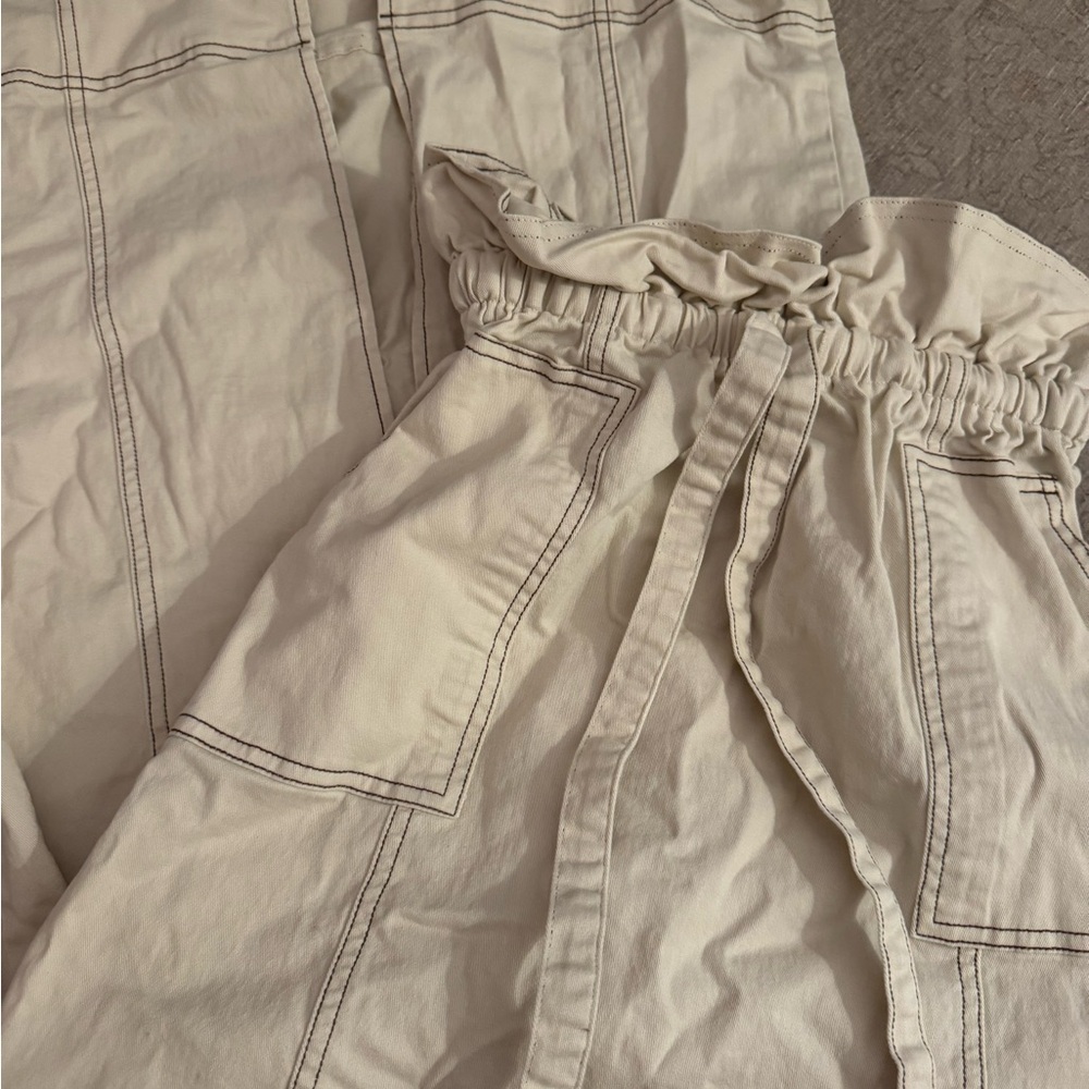 Chic Cream Maxi Skirt with Tie Waist